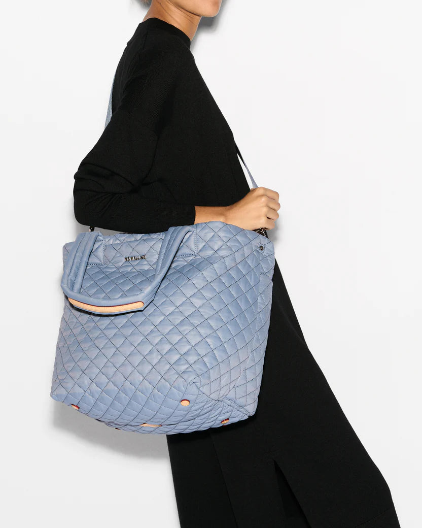 Medium Metro Tote Deluxe - Stone Blue