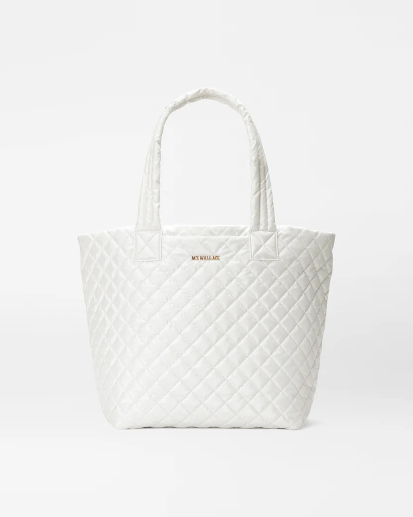 Medium Metro Tote Deluxe - Pearl Metallic
