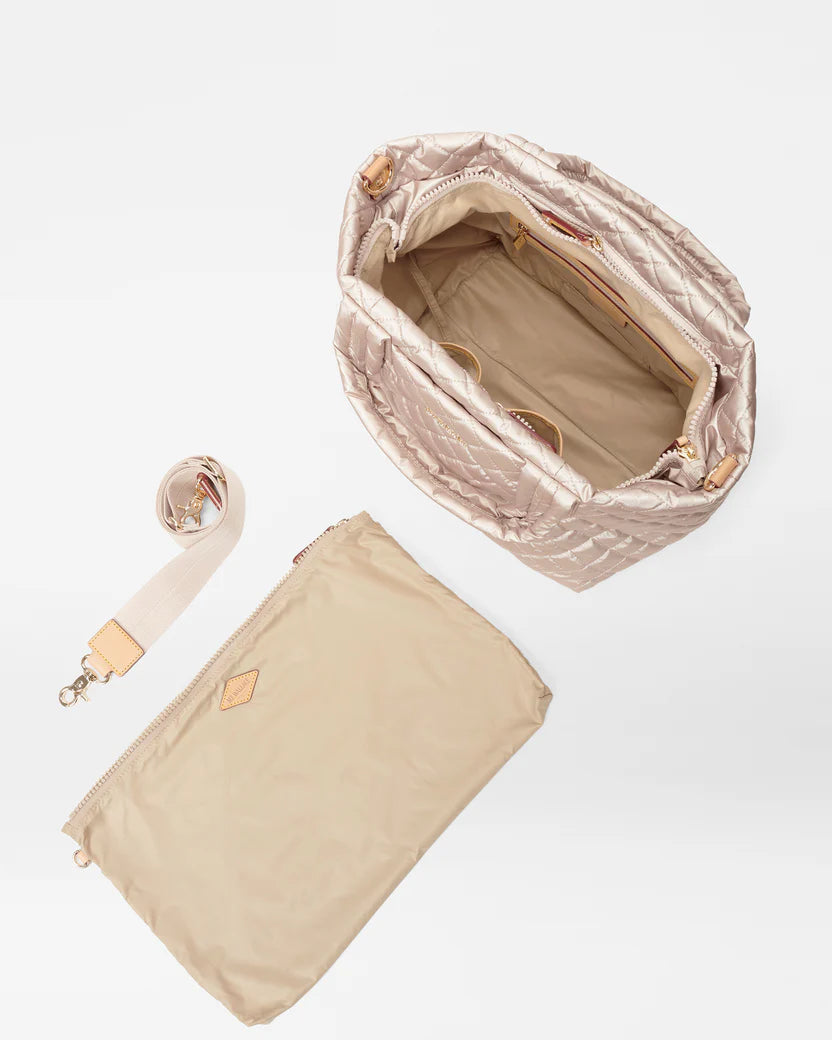 Small Metro Tote Deluxe - Pale Rose Gold Metallic