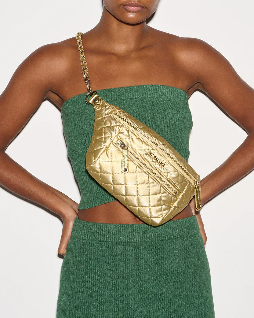 Small Crosby Crossbody Sling - Light Gold Pearl