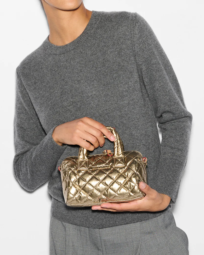 Metro Satchel - Antique Gold Metallic