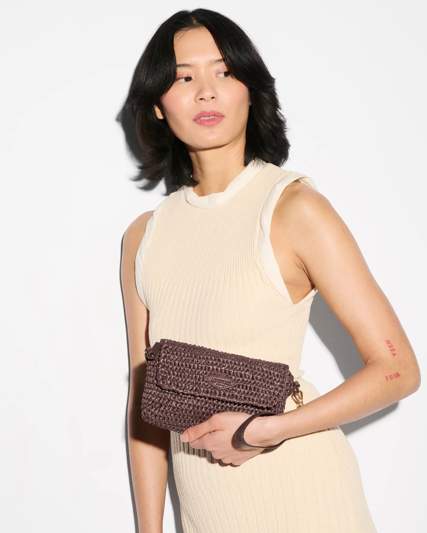 Crochet Convertible Crossbody - Brown