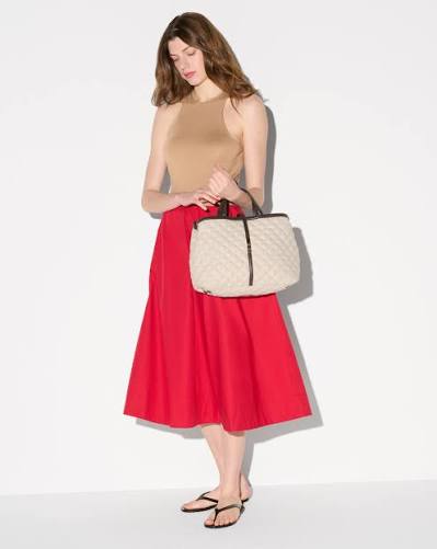 Medium Astor Top handle - Sandy linen