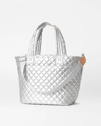 Medium Metro Tote Deluxe - Matte Silver