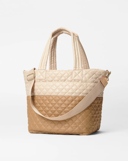 Medium Metro Tote Dlx - Buff / Caramel