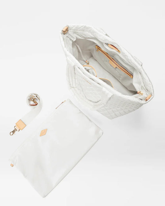Medium Metro Tote Deluxe - Pearl Metallic