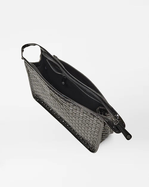 CLUTCH-WOVEN BLACK LACQUER