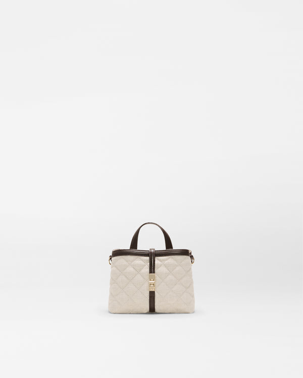 Mini Astor top handle - sandy linen