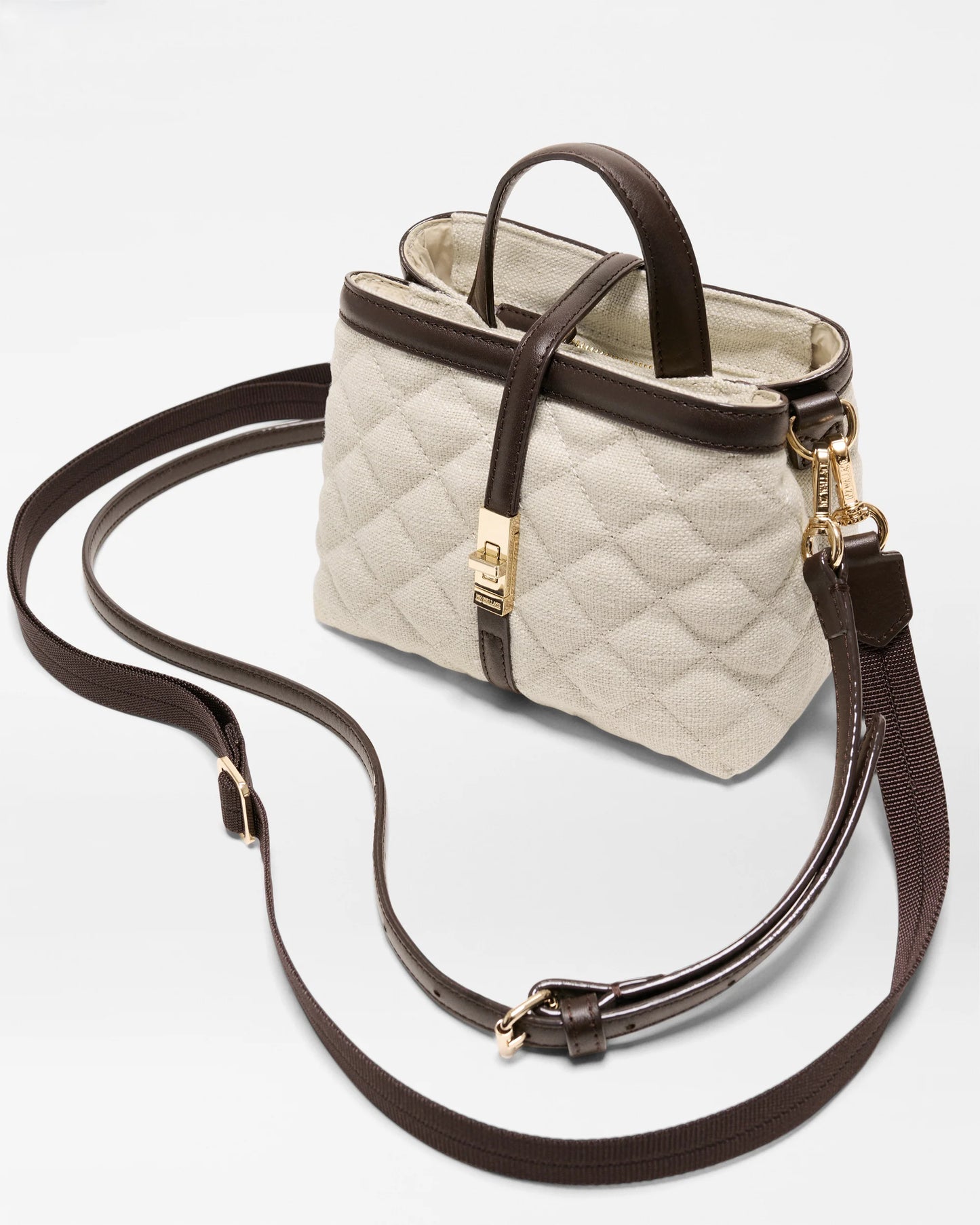 Mini Astor top handle - sandy linen