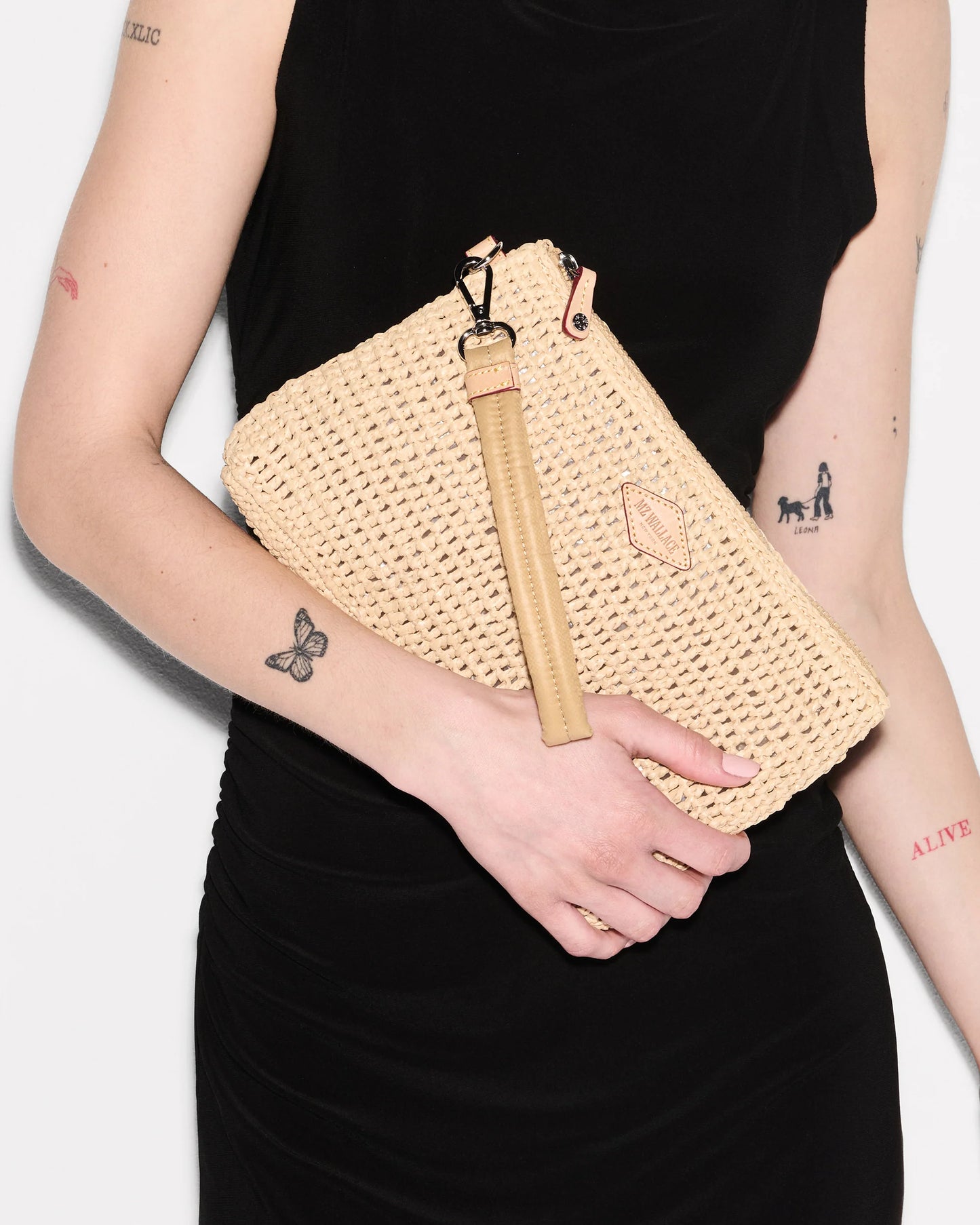 Crochet Clutch Raffia - Camel