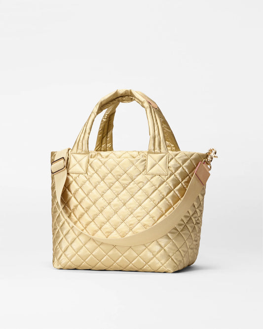 Small Metro Tote Dlx W/Chain - Light Gold Pearl