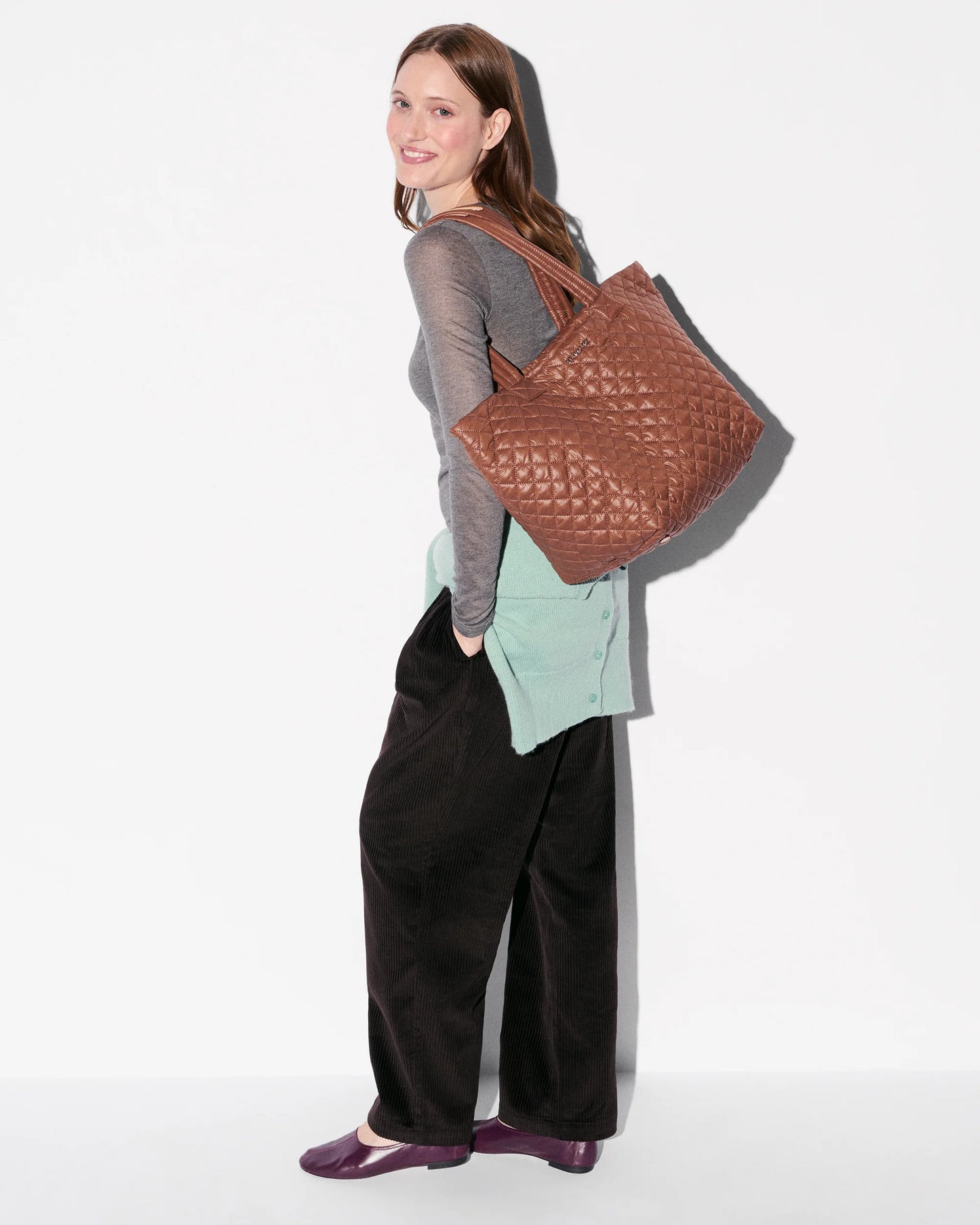 Medium Metro Tote Deluxe  - Terracota