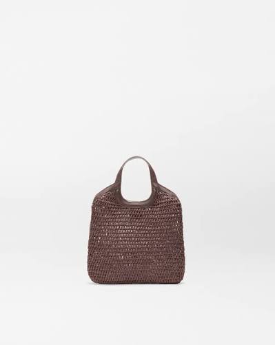 Mini Crochet Georgica tote - Brown