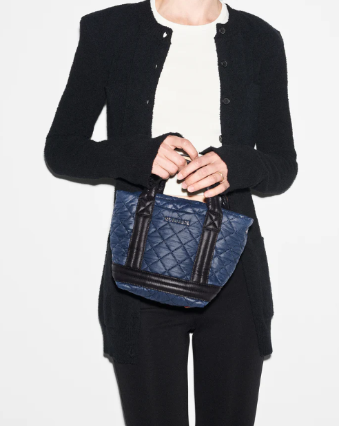 Mini Empire Tote - Navy & Black