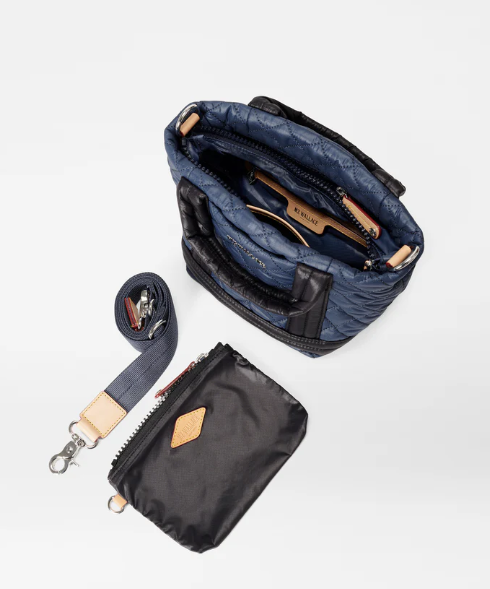 Mini Empire Tote - Navy & Black